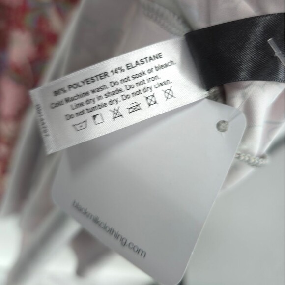 BlackMilk Cray High Neck Maxi Dress  Peonies Slinky Cap Sleeve Art To Wear - Picture 10 of 14